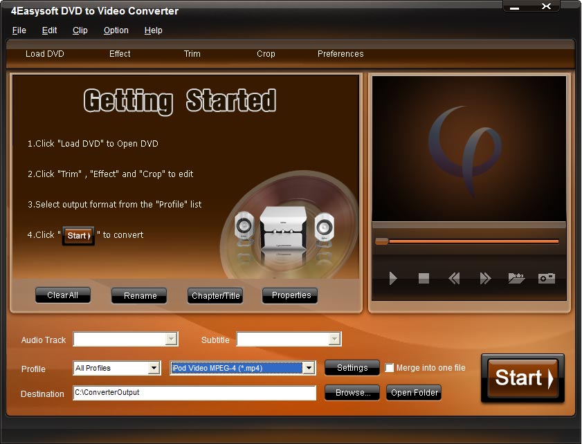 Click to view 4Easysoft DVD to Video Converter 3.2.18 screenshot